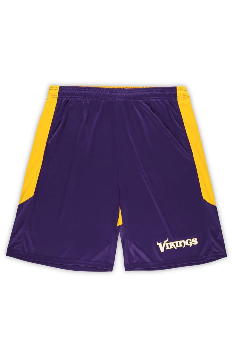 FANATICS Men's Fanatics Purple/Gold Minnesota Vikings Big & Tall Launch Shorts, Alternate, color, Purple