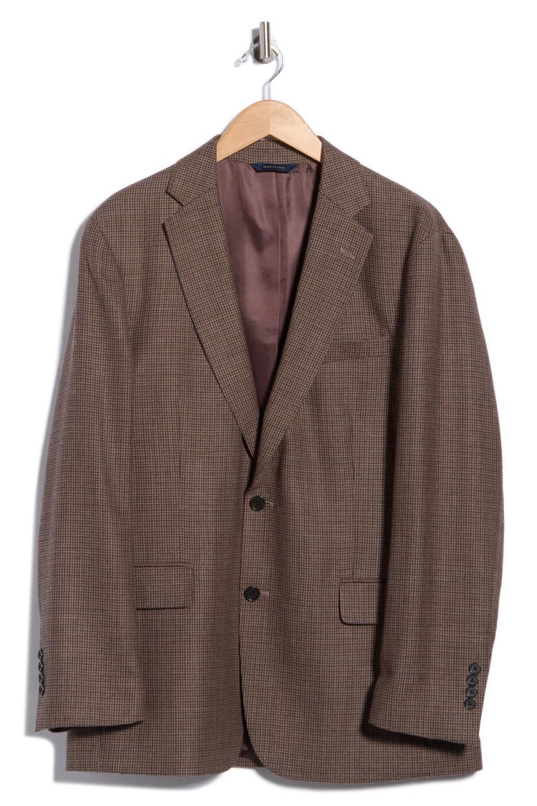 Houndstooth Check Wool & Cotton Sport Coat, Main, color, BEIGE GINGHAM