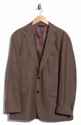 Houndstooth Check Wool & Cotton Sport Coat