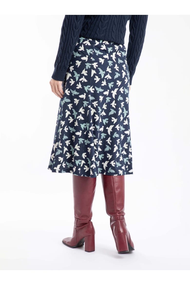 Romaro Printed Jersey Midi Skirt, Alternate, color, Midnight