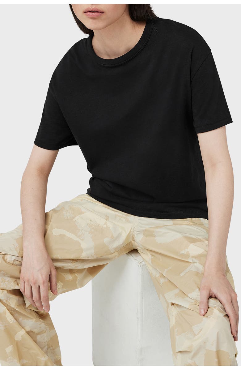 rag & bone Boyfriend Pima Cotton T-Shirt, Alternate, color, Black