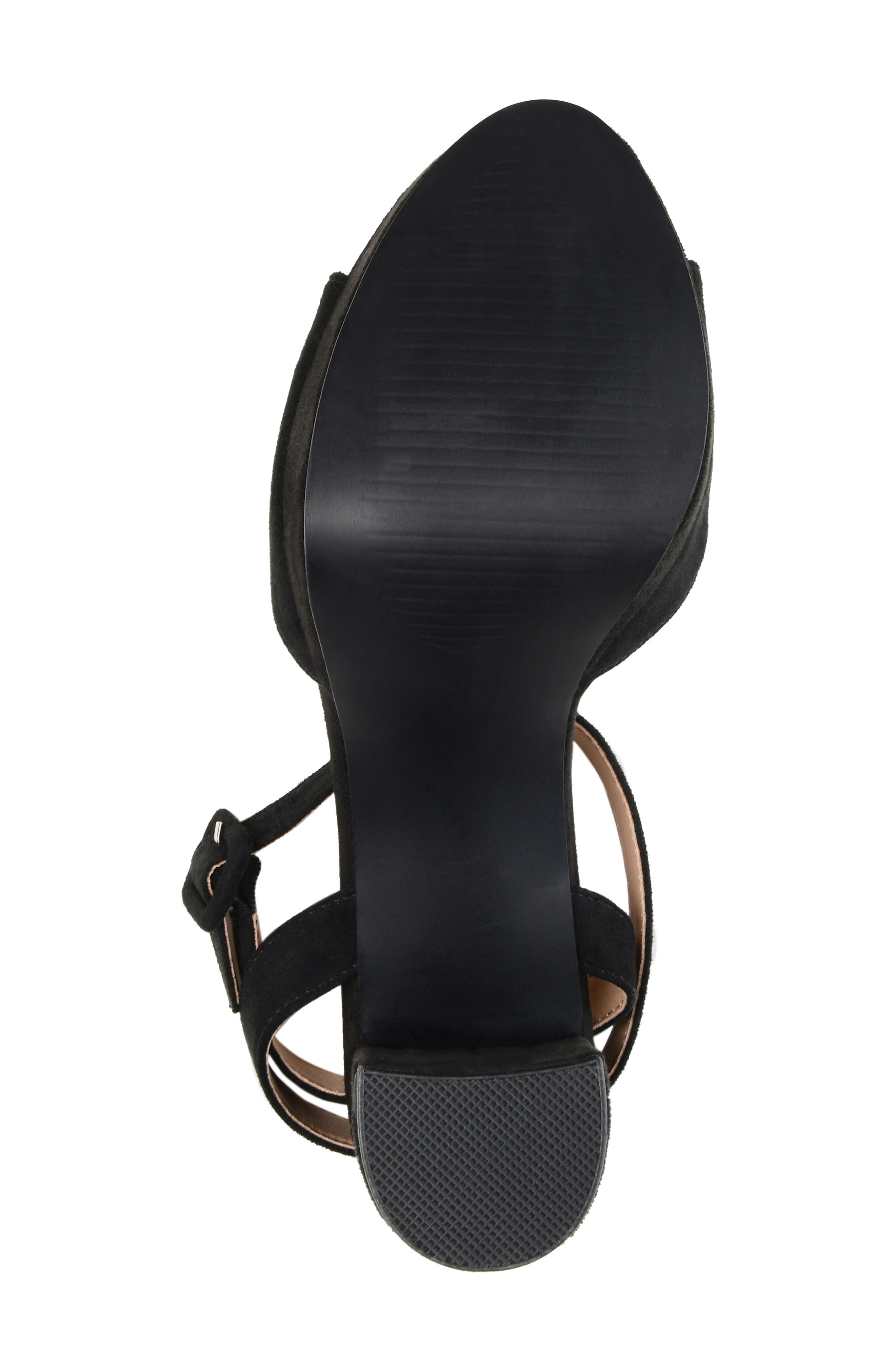 Journee Collection Nairri Platform Sandal - Wide Width, Alternate, color, Black