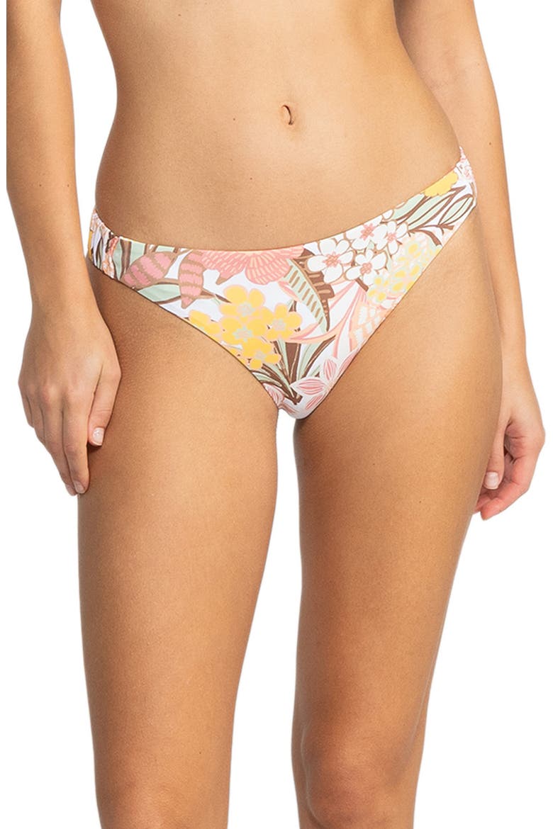 Playa Paradise Tanga Bikini Bottoms, Main, color, WHITE VIVA LA V