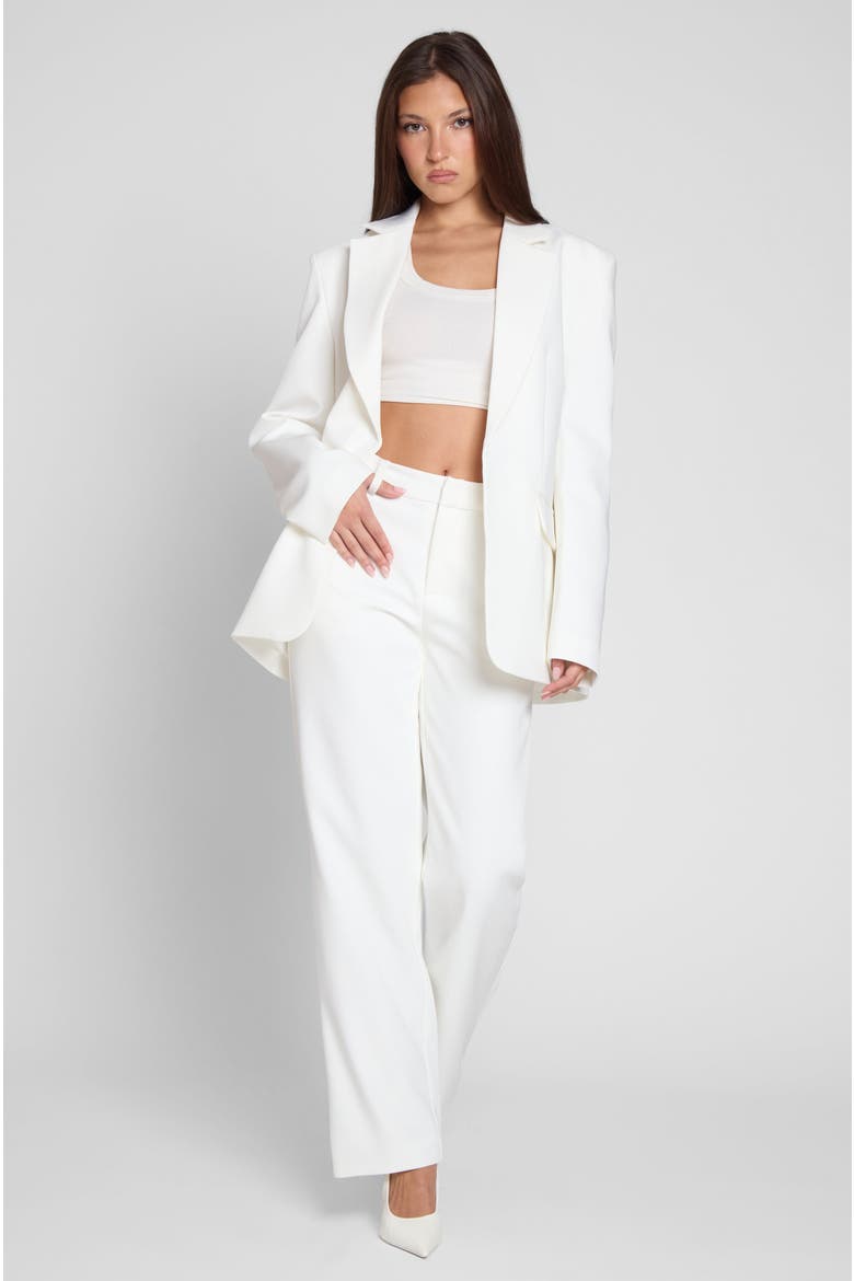 Classic Column Oversized Blazer, Alternate, color, White