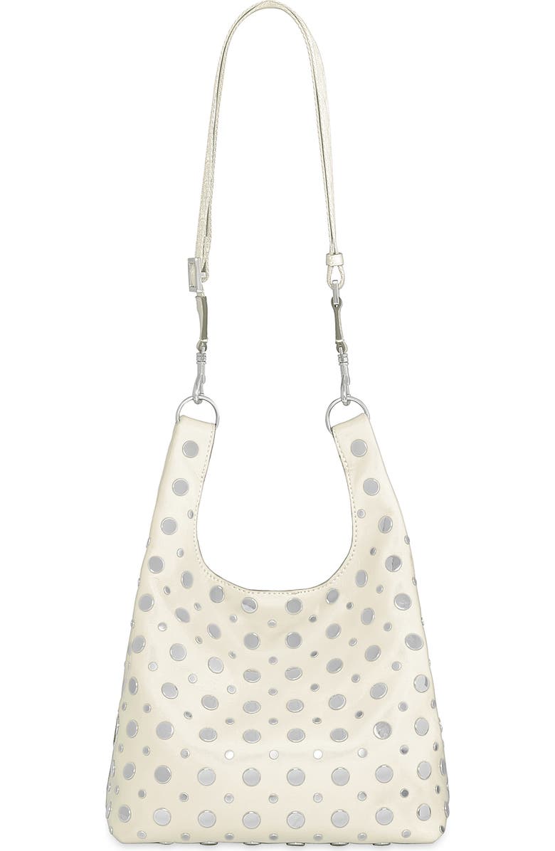 Rebecca Minkoff Ayla Stud Faux Leather Shopper Bag, Main, color, Porcelain