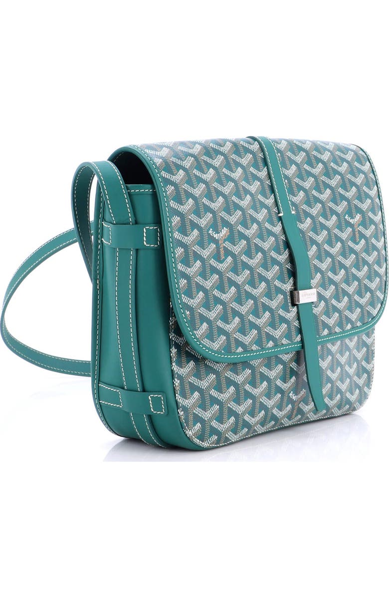 Pre-Owned Goyard Belvedere II Messenger Bag Coated Canvas MM, Alternate, color, Green