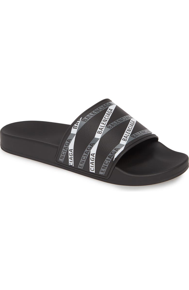 Balenciaga Monogram Slide Sandal, Main, color,