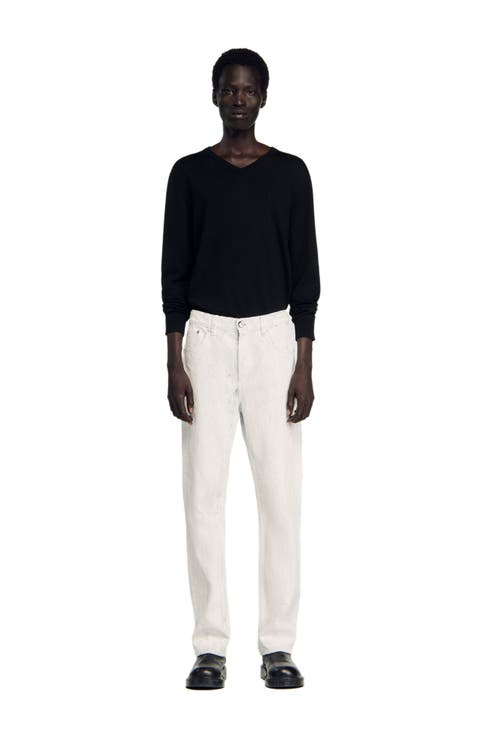 Regular crackle-effect jeans