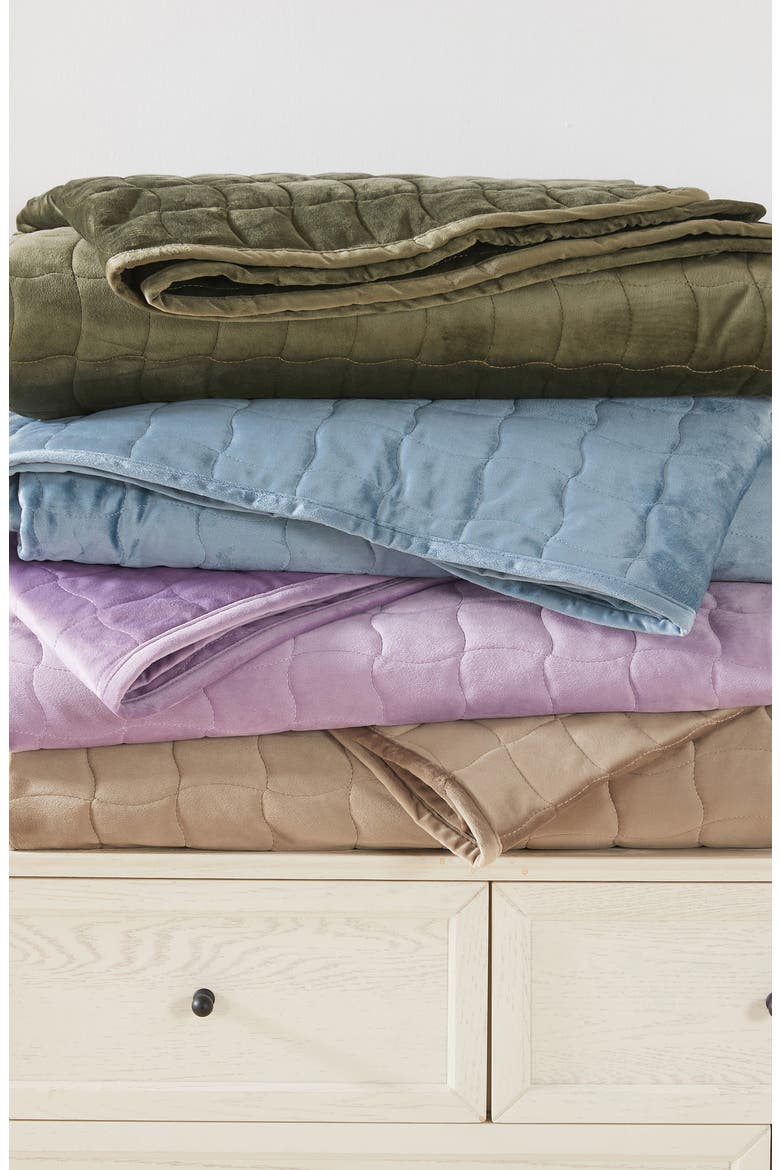 Velvet Box Stitch Quilt Set, Alternate, color, CAPPUCCINO