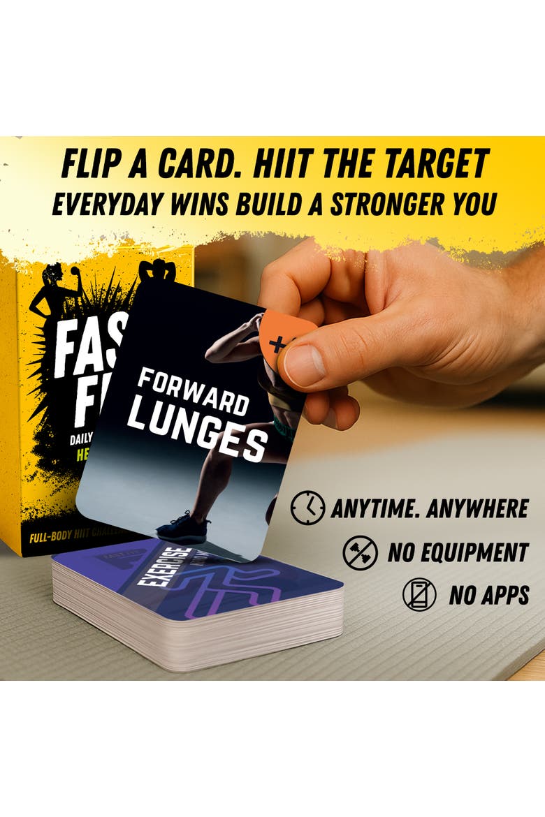 Fast Fit Workout Cards Set - Full Body Fitness Training Deck, Alternate, color, Hero