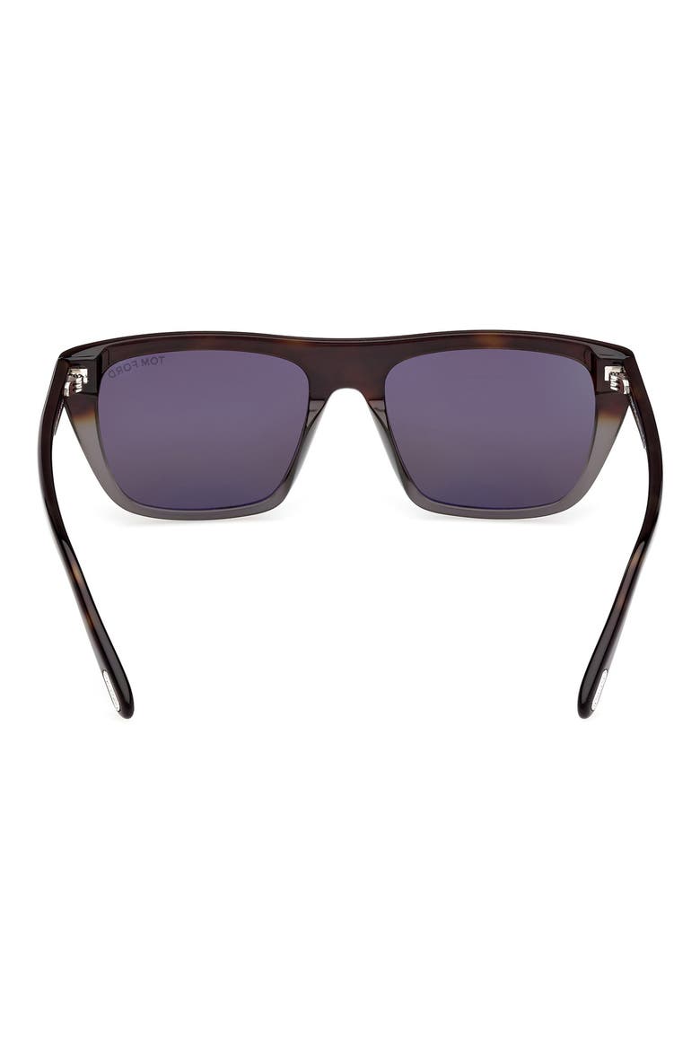 Aslan 56mm Rectangular Sunglasses, Alternate, color, HAVANA INTO GREY HAVANA