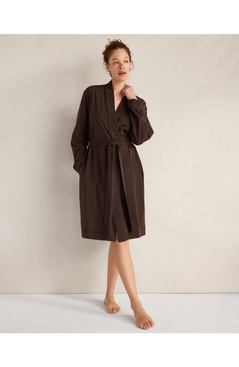 Haven Well Within Organic Cotton Jersey Robe, Main, color, Coffee Bean