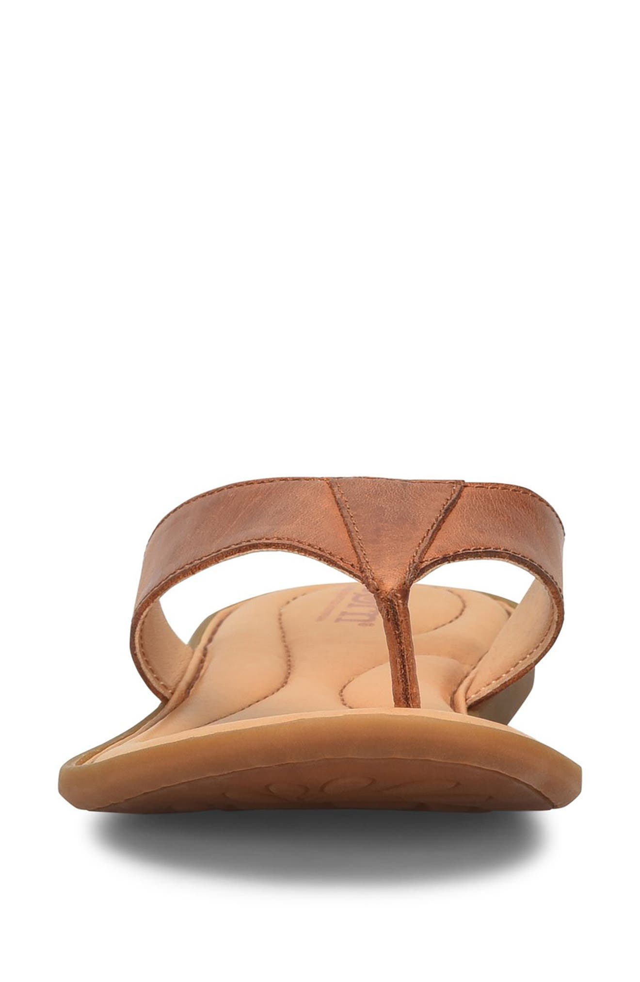 Børn Ciara Flip Flop, Alternate, color, Brown Leather