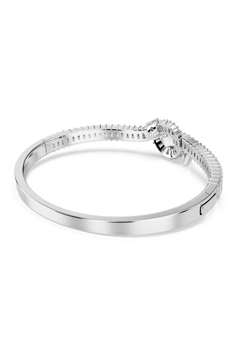 Matrix Knot Bangle Bracelet, Alternate, color, WHITE/ SILVER