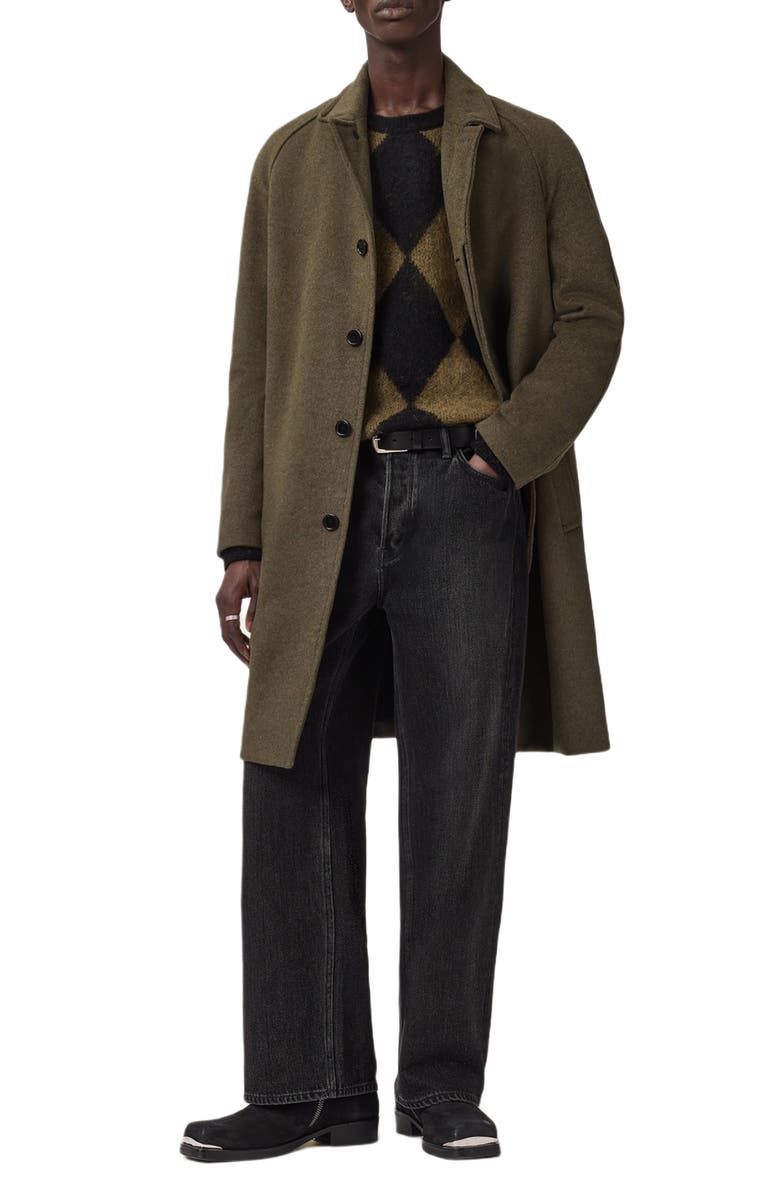 AllSaints Bower Crewneck Sweater, Alternate, color, Black/ Brown