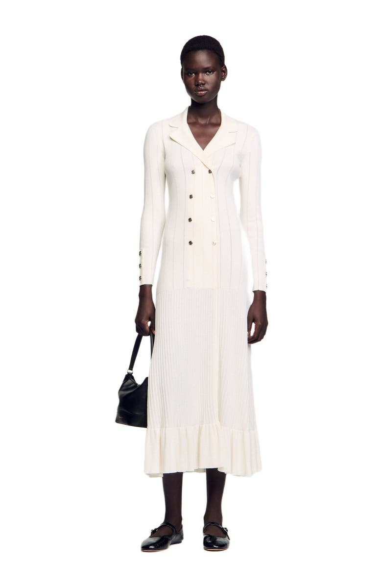 SANDRO Knit maxi dress, Alternate, color, 