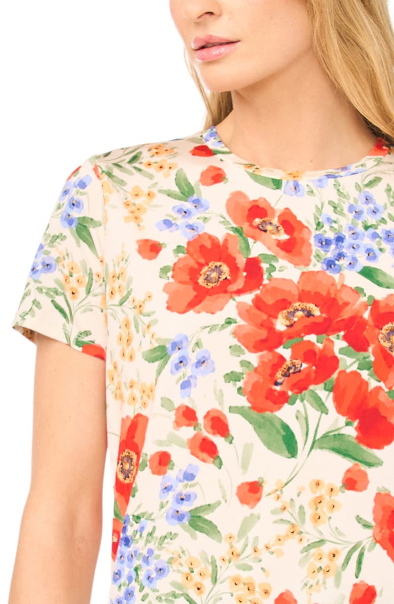 Ted Baker Floral Knit T-Shirt, Alternate, color, Fire Orange