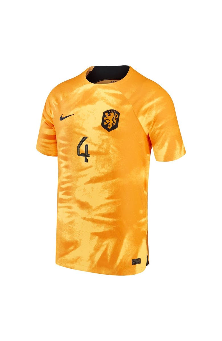 Nike Men's Nike Virgil Van Dijk Orange Netherlands National Team 2022/23 Home Vapor Match Authentic Player Jersey, Alternate, color,