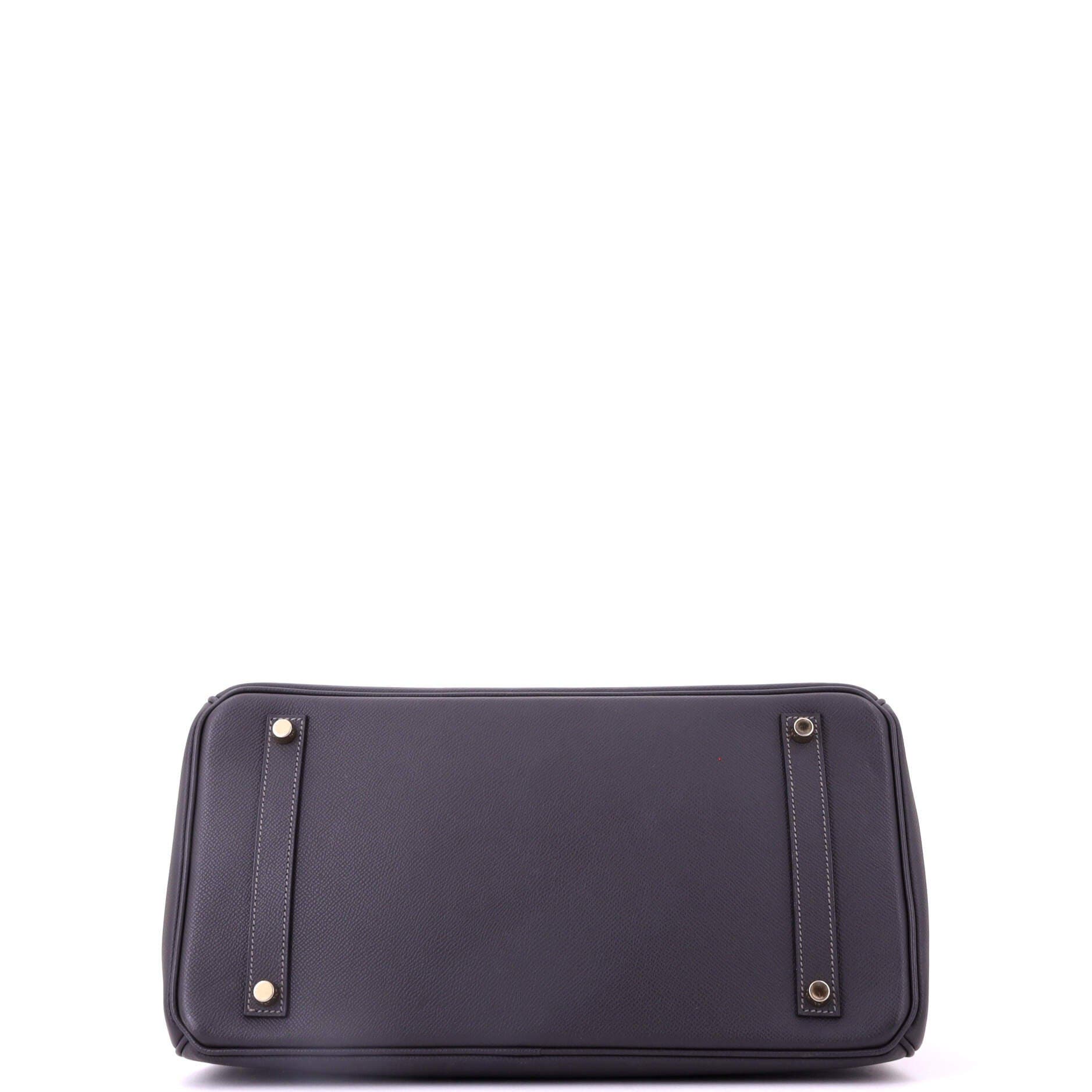 Pre-Owned Hermes Birkin Handbag Grey Epsom with Gold Hardware 35, Alternate, color, Graphite