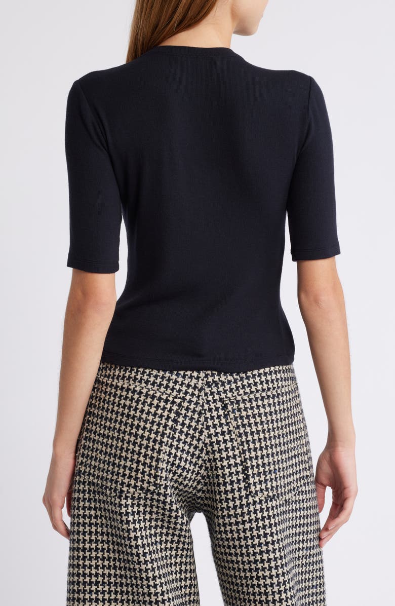 FRAME Rib Crewneck T-Shirt, Alternate, color, Black