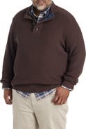 Oak Hill by DXL Big & Tall Murphy Textured Mockneck Sweater