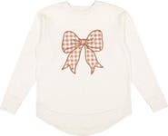 Sweet Wink Gingham Bow Patch Women's Sweatshirt
