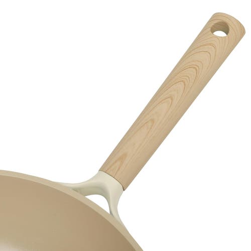 Gibson Elite Folkstone 12 Inch Ceramic Nonstick Cast Aluminum Frypan In Beige In Neutral