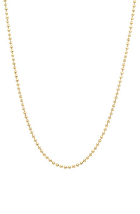 26-Inch Gold Bead Chain Necklace