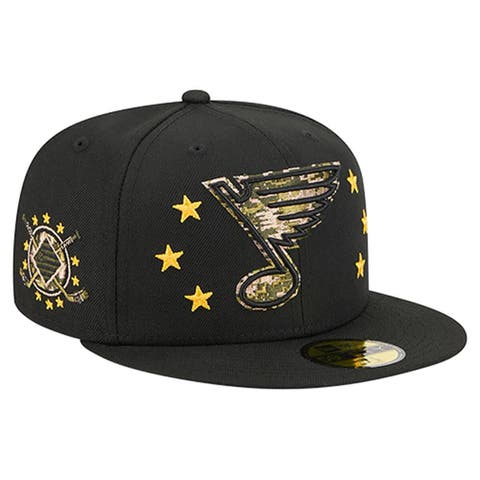 Men's New Era  Black St. Louis Blues Military Appreciation Digital Camo Stars 59FIFTY Fitted Hat
