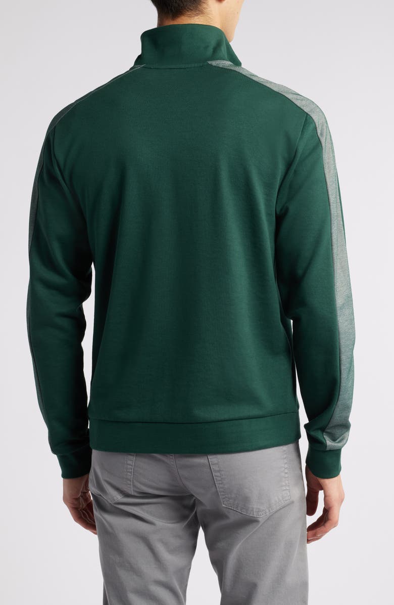 BOSS Quarter Zip Logo Pullover, Alternate, color, Open Green