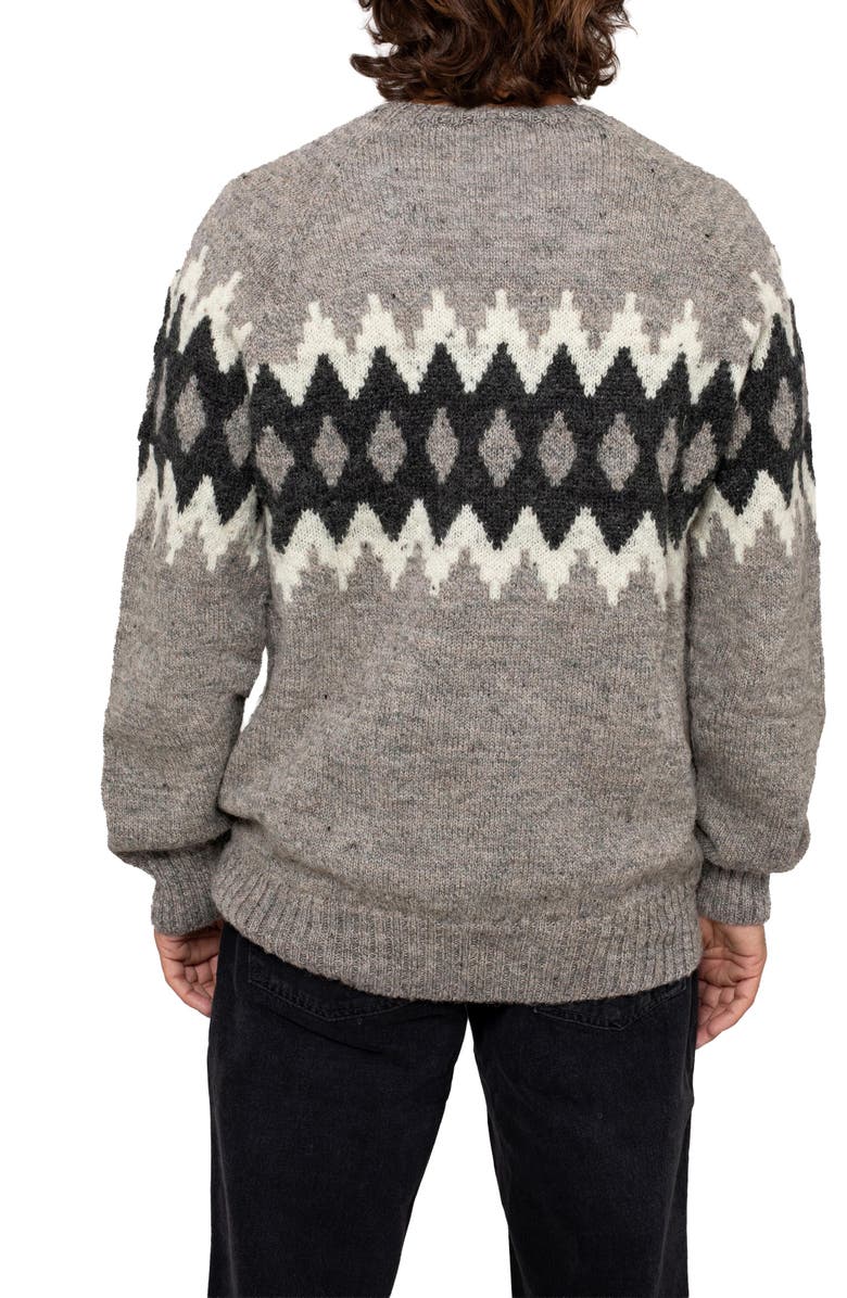 Celtic & Co. British Wool Fair Isle Sweater, Alternate, color, Oatmeal Fleck