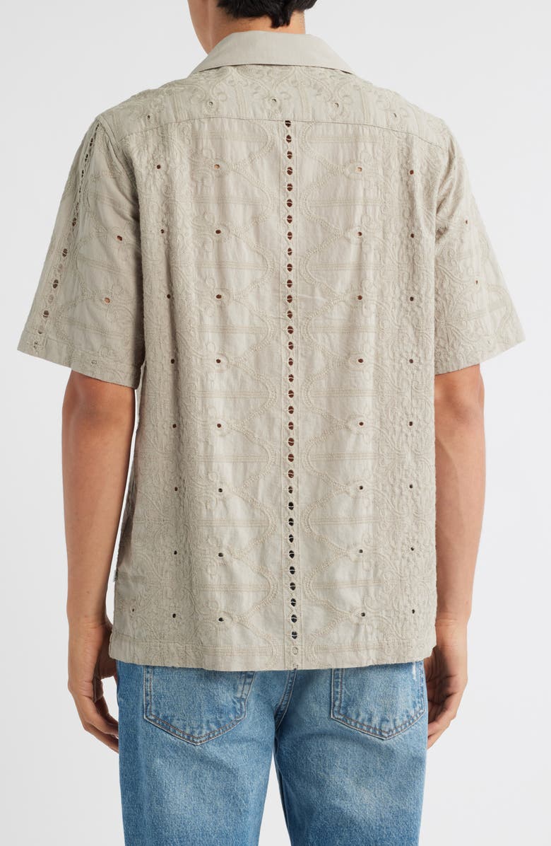 NN07 Julio 5392 Eyelet Embroidered Camp Shirt, Alternate, color, Fog