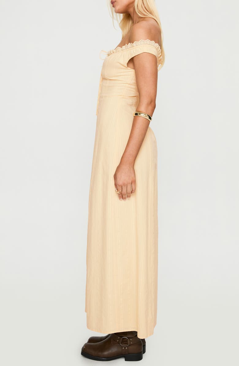 Princess Polly Bryar Off the Shoulder Maxi Dress, Alternate, color, 