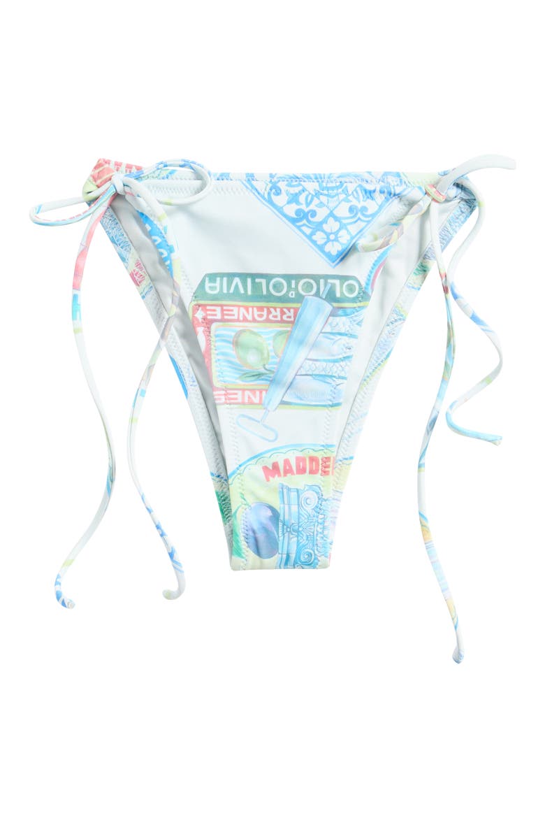 Tie Side Bikini Bottoms, Alternate, color, BLUE MULTI