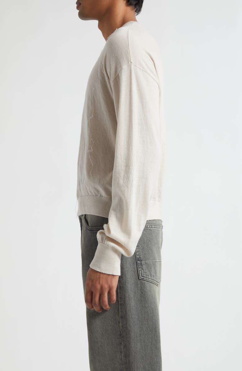 OUR LEGACY Sonar Distressed Argyle Plaid Wool Sweater, Alternate, color, Blossom Argyle Fine Wool