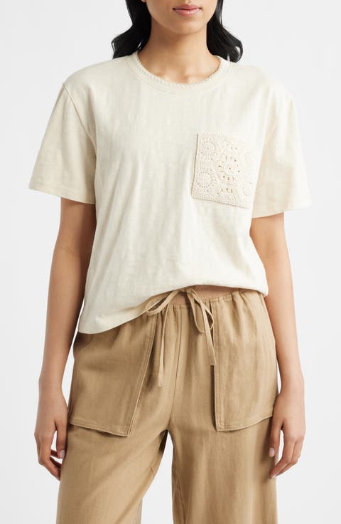 Crochet Pocket T-Shirt