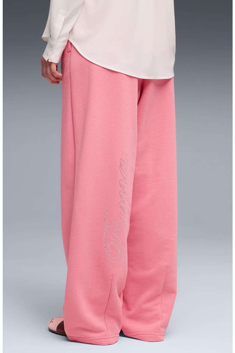 Leo Luxe Embellished Graphic Oversize Pants, Alternate, color, WILD PINK