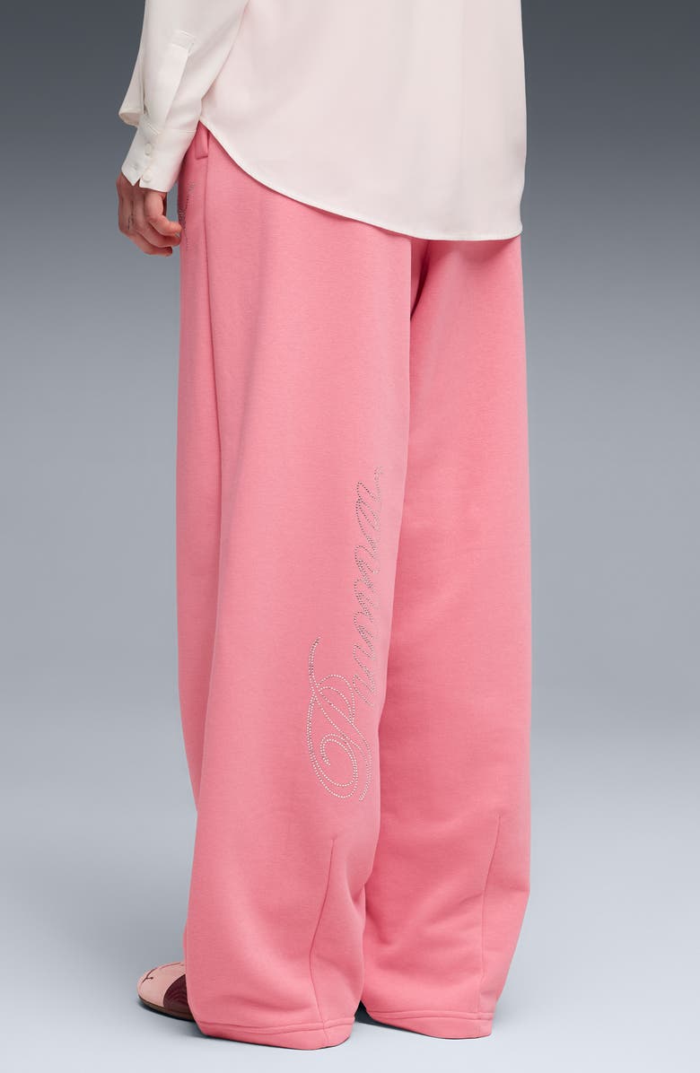 PUMA Leo Luxe Embellished Graphic Oversize Pants, Alternate, color, 