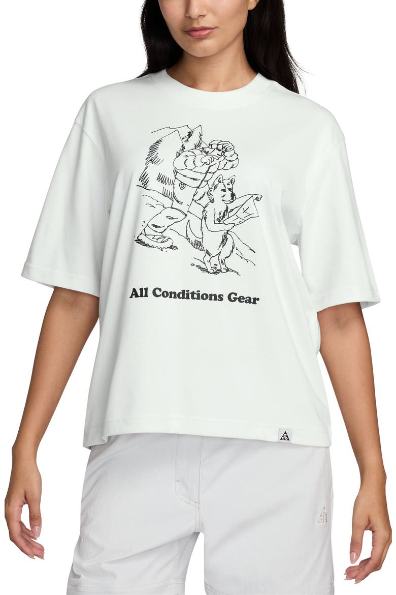 Dri-Fit ACG Oversize Graphic T-Shirt, Main, color, SUMMIT WHITE