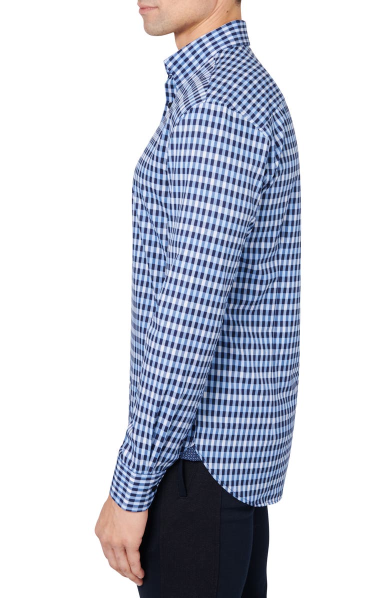 W.R.K Slim Fit Gingham Stretch Performance Dress Shirt, Alternate, color, 