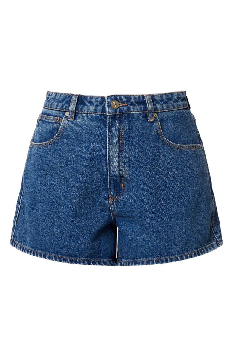 ABRAND Venice Bella Denim Shorts, Alternate, color, Mid Blue