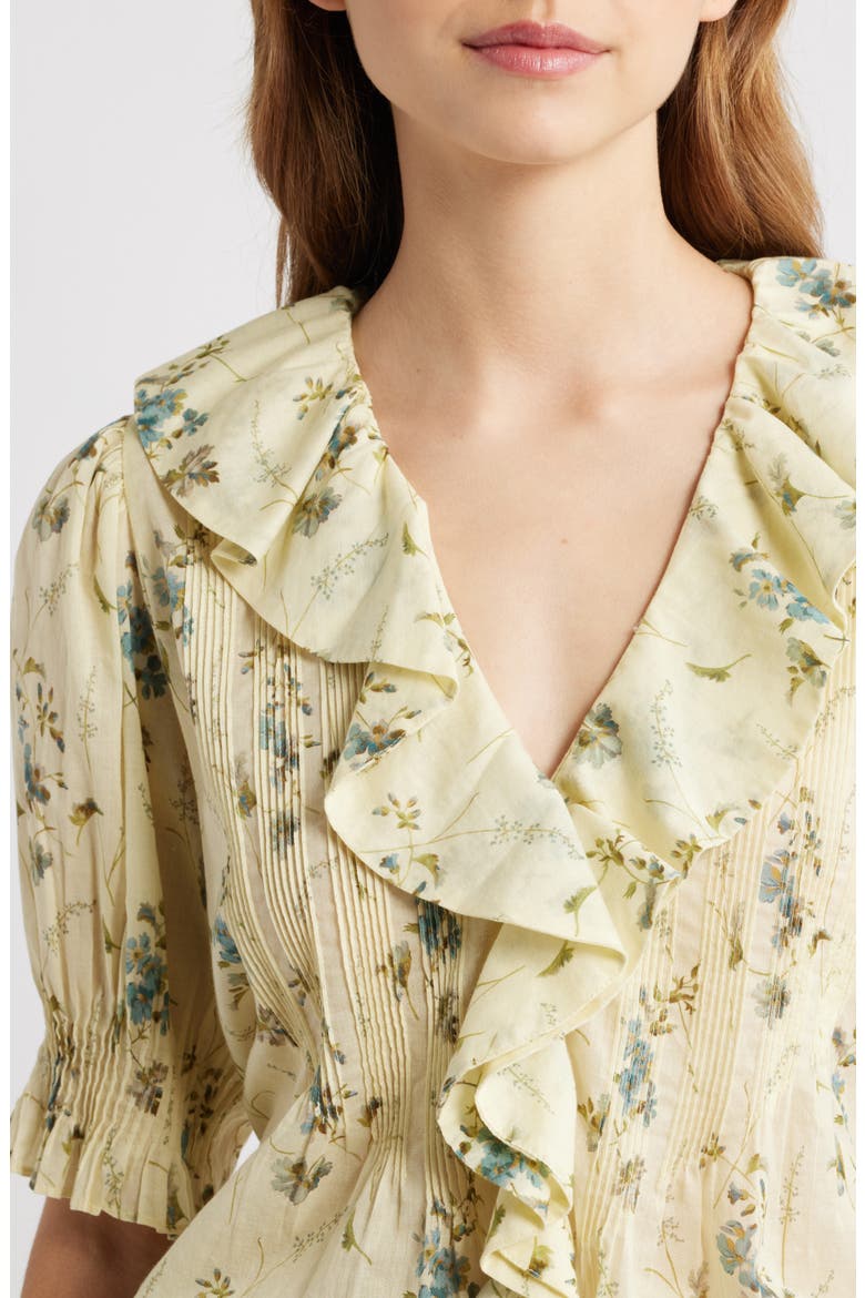 Henri Organic Cotton Voile Top, Alternate, color, SUNSHINE PRAIRIE ROSE