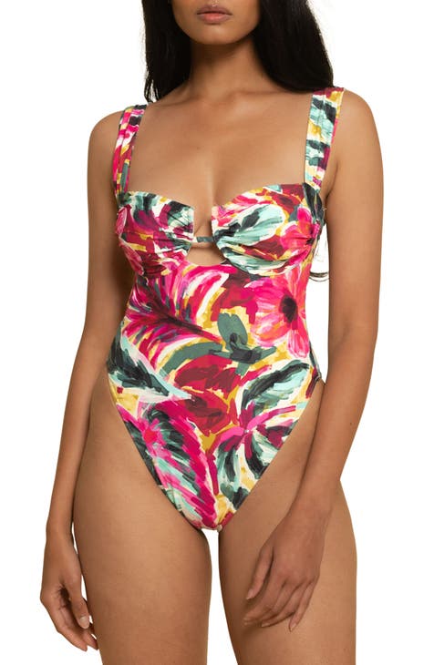 High cut one piece swimsuit with underwire online