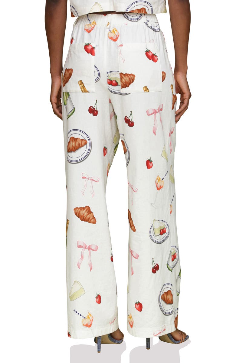 Avec Les Filles Tabletop Print Pants, Alternate, color,