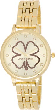 Lucky Brand Four Leaf Clover Dial Bracelet Watch, 35mm