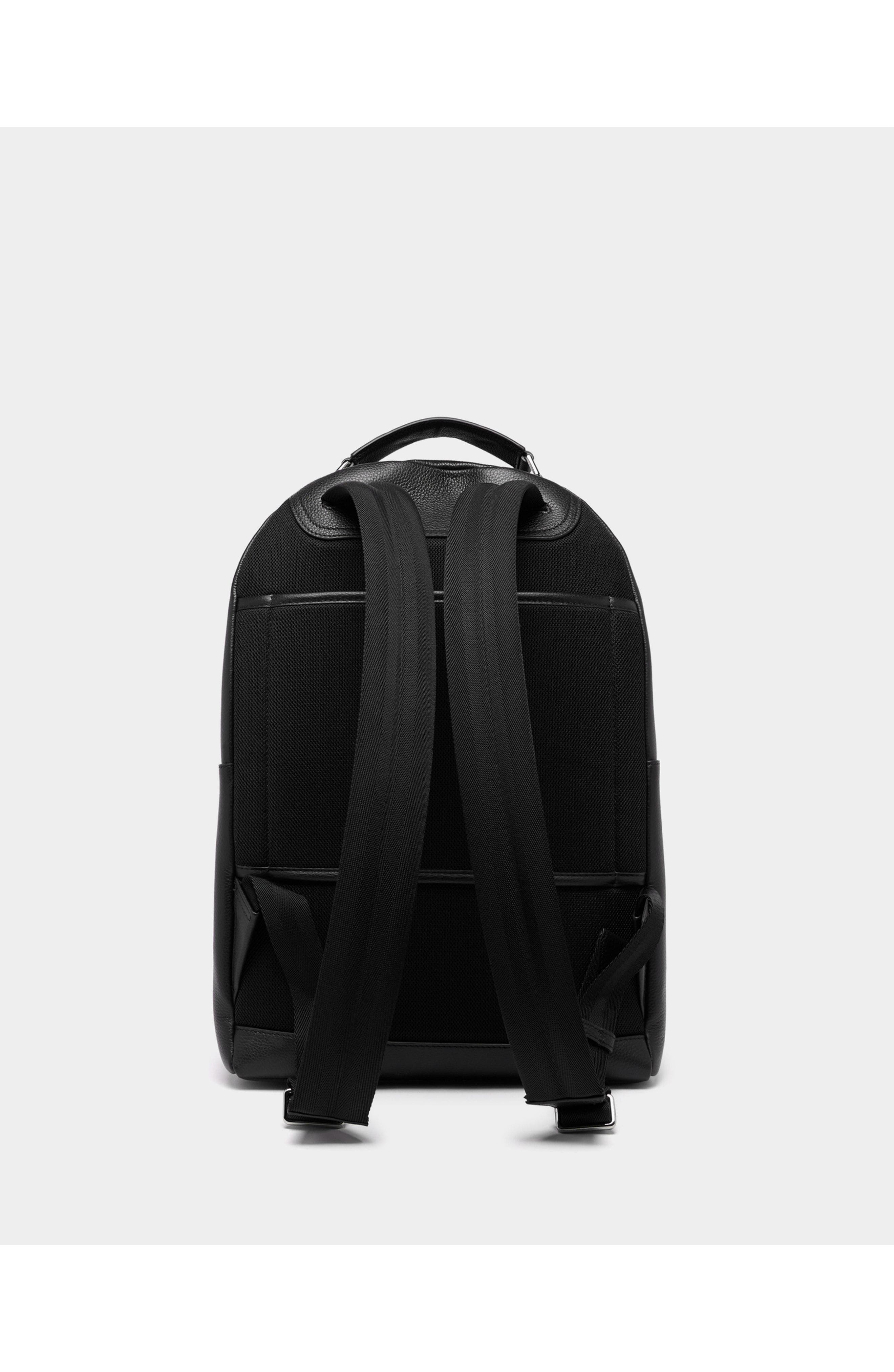 Bally Capitol Backpack in Grained Bovine Leather, Alternate, color, Black