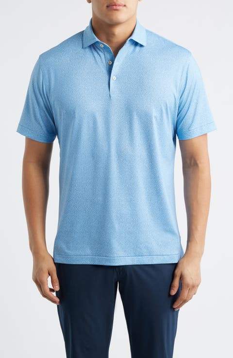 Magnolia Botanic Print Performance Jersey Polo