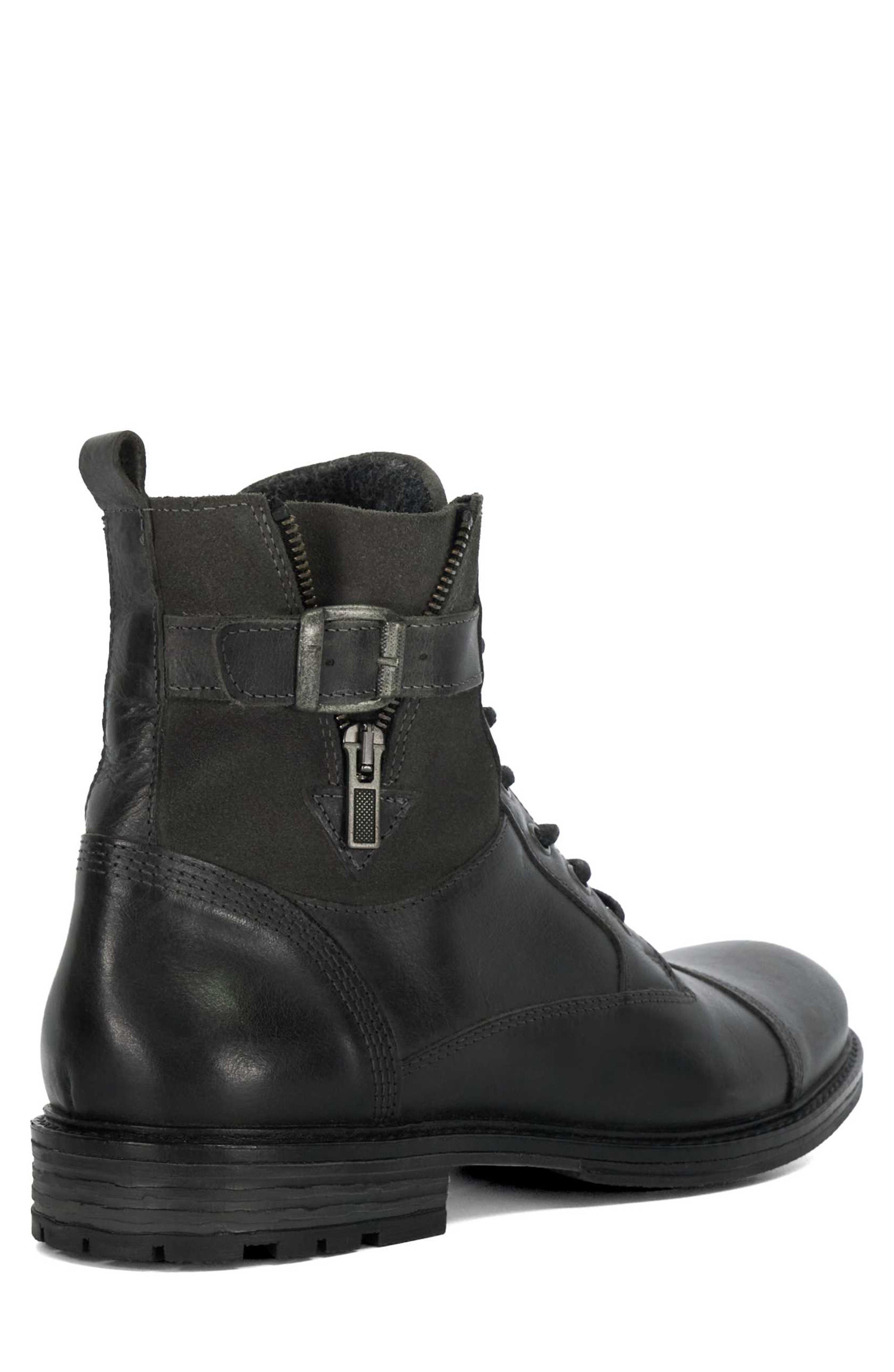 Dune London Call Moto Boot, Alternate, color, Grey
