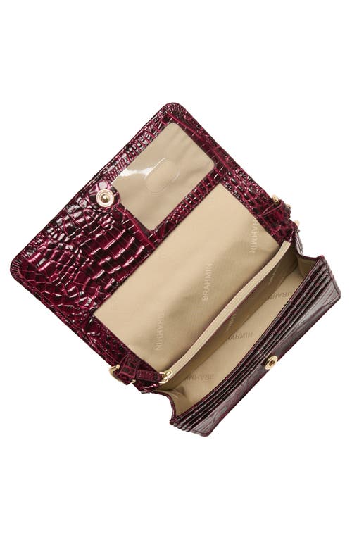 Brahmin Minuette Convertible Leather Crossbody Bag In Burgundy