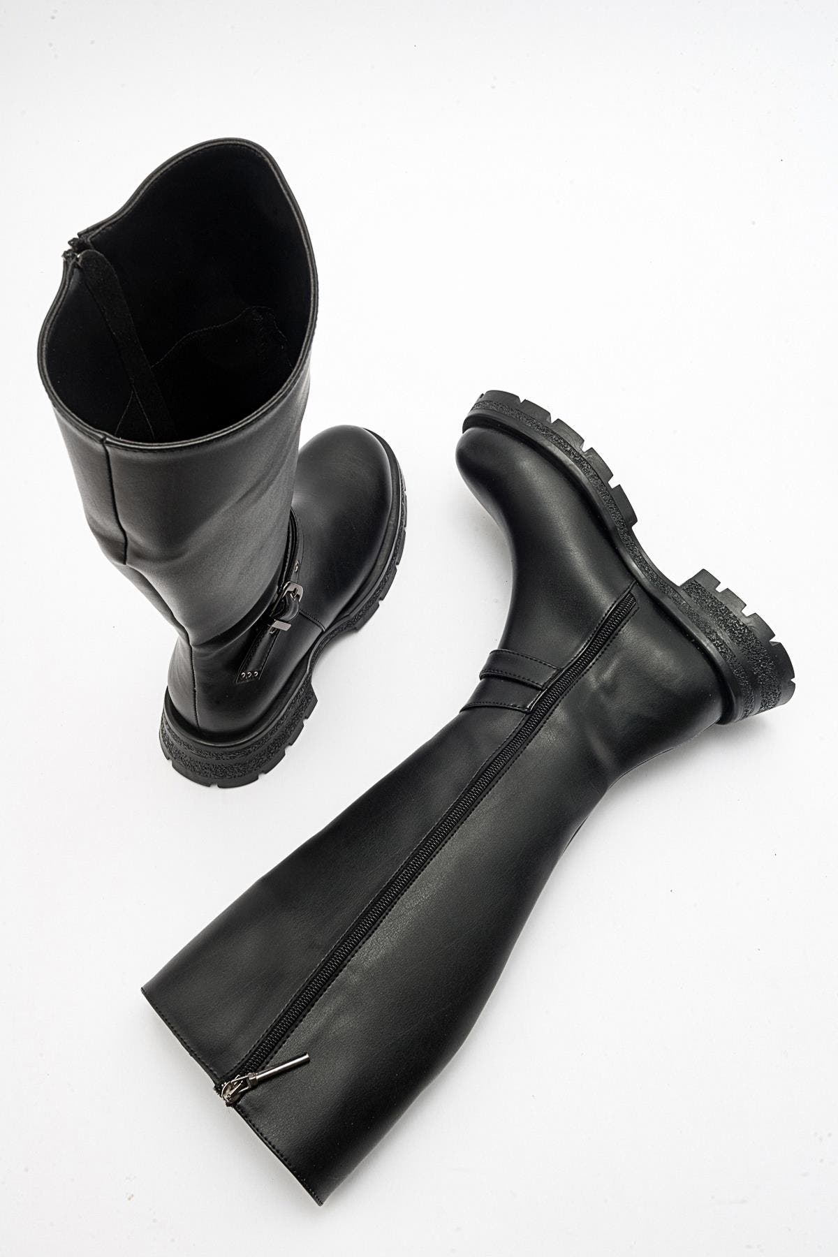 Covela Knee High Boot, Alternate, color, Black Faux Leather